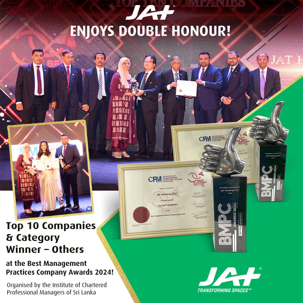 JAT Holdings Recognised with Two Prestigious Awards for Best Management Practices
